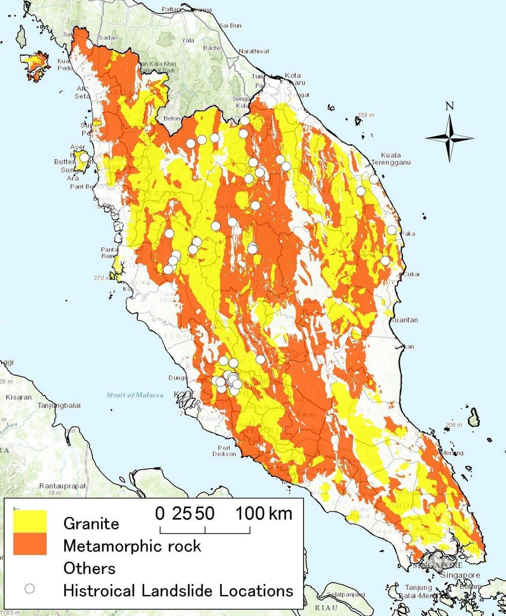 geologische kaart van maleisië