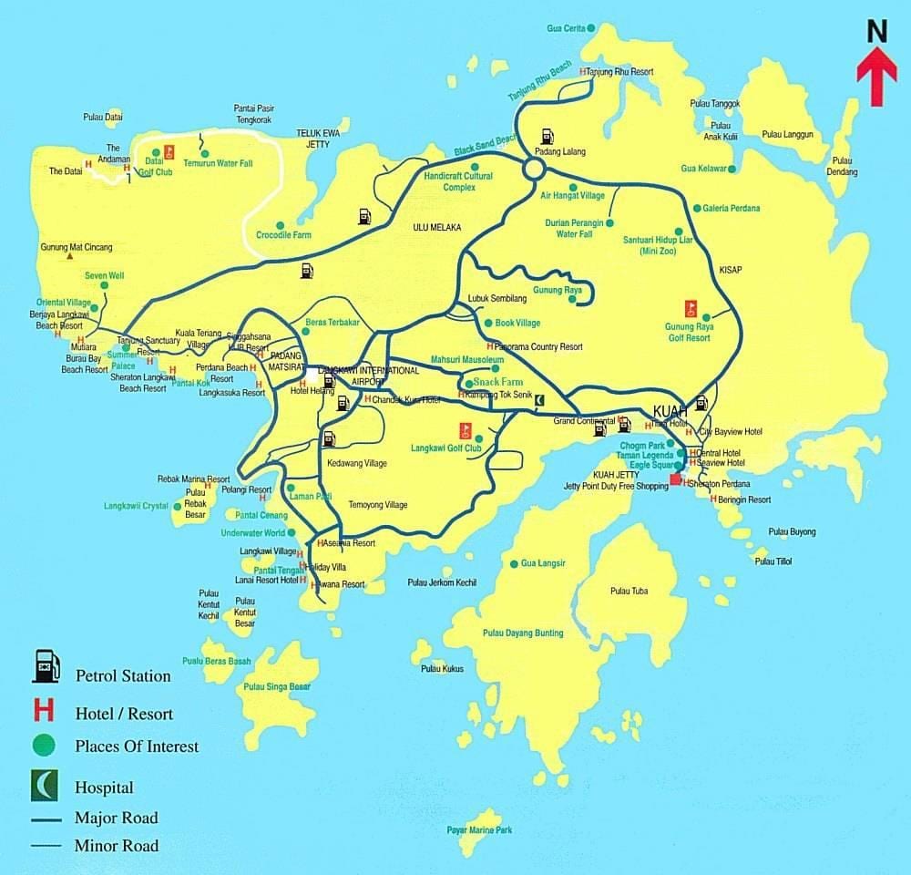 kaart van maleisië en langkawi