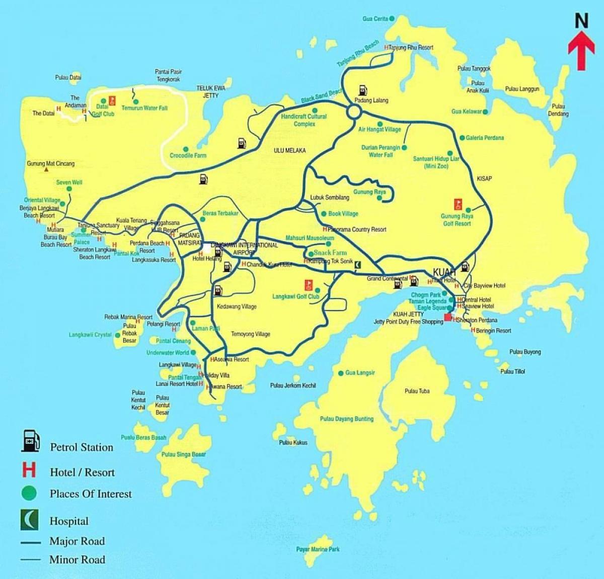 kaart van maleisië en langkawi