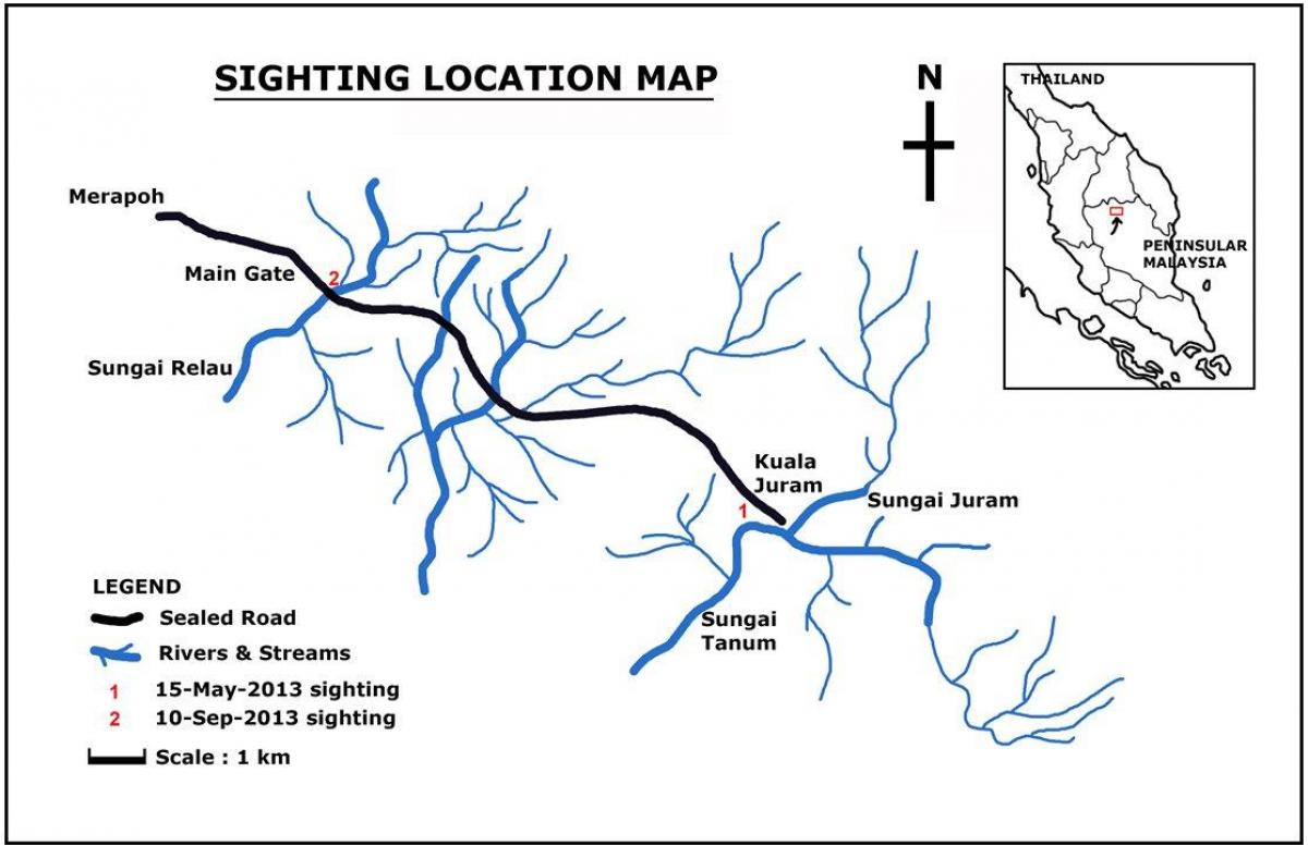 kaart van maleisië rivier