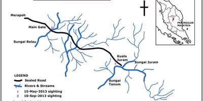 Kaart van maleisië rivier