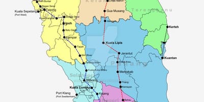 Kaart trein maleisië