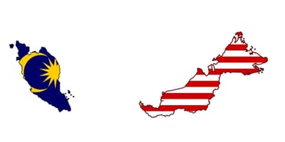 Kaart van maleisië vlag