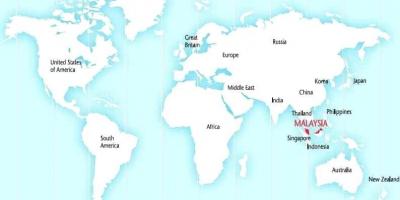 Wereld kaart van maleisië
