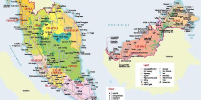 Toeristische kaart van maleisië