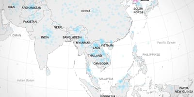 Kaart van de afdeling onderzoek en de mapping maleisië
