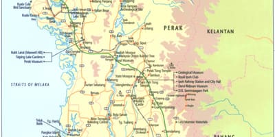 Kaart van perak staat maleisië